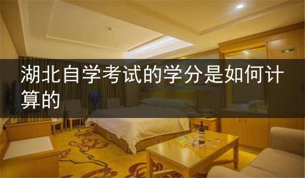 湖北自学考试的学分是如何计算的
