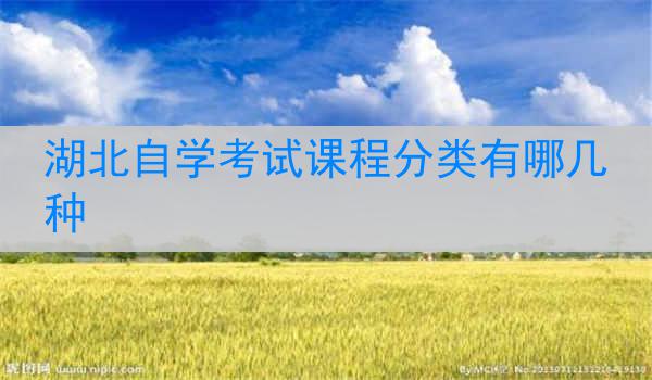 湖北自学考试课程分类有哪几种