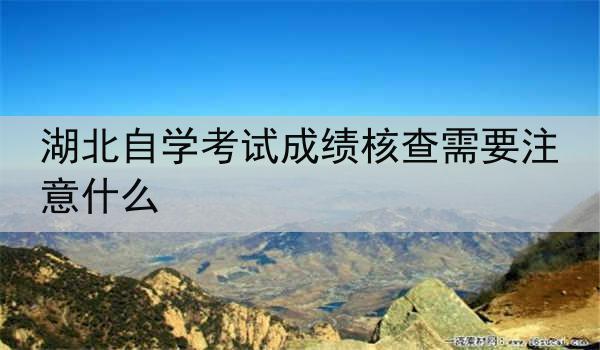 湖北自学考试成绩核查需要注意什么