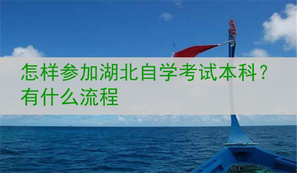怎样参加湖北自学考试本科？有什么流程