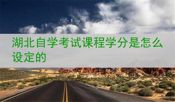 湖北自学考试课程学分是怎么设定的