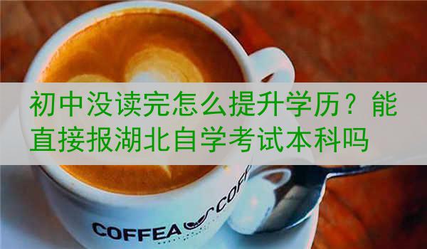 初中没读完怎么提升学历？能直接报湖北自学考试本科吗
