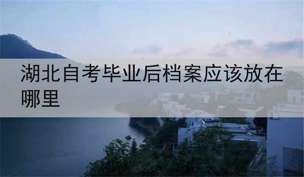 湖北自考毕业后档案应该放在哪里