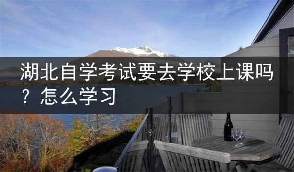 湖北自学考试要去学校上课吗？怎么学习