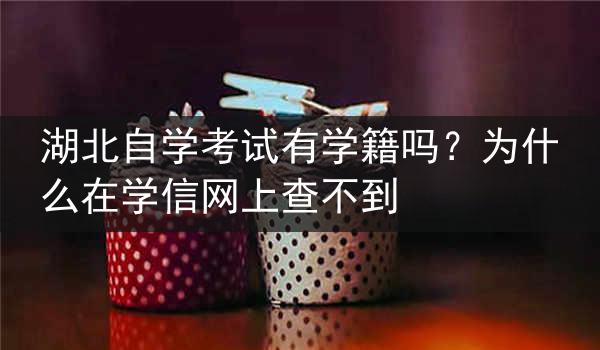 湖北自学考试有学籍吗？为什么在学信网上查不到