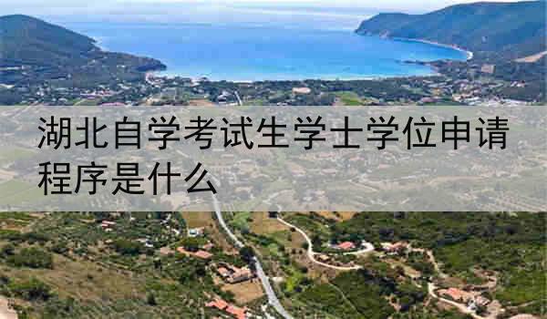 湖北自学考试生学士学位申请程序是什么