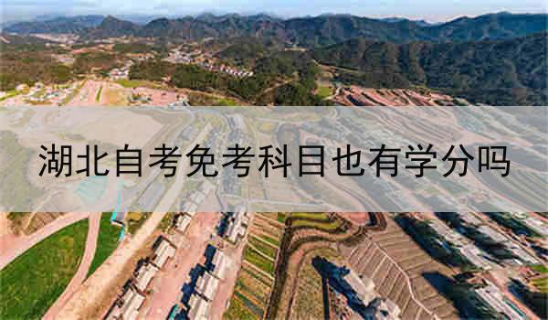 湖北自考免考科目也有学分吗