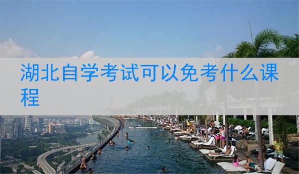 湖北自学考试可以免考什么课程