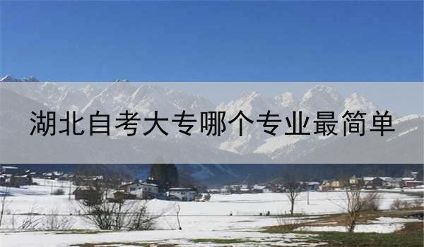 湖北自考大专哪个专业最简单