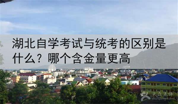 湖北自学考试与统考的区别是什么？哪个含金量更高