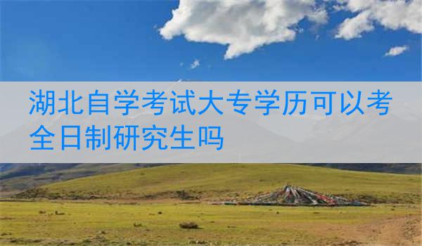 湖北自学考试大专学历可以考全日制研究生吗