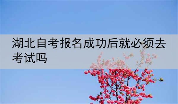 湖北自考报名成功后就必须去考试吗
