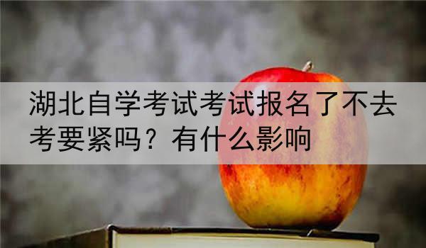 湖北自学考试考试报名了不去考要紧吗？有什么影响