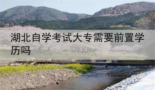 湖北自学考试大专需要前置学历吗