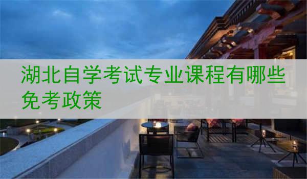 湖北自学考试专业课程有哪些免考政策