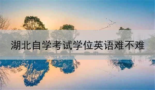 湖北自学考试学位英语难不难