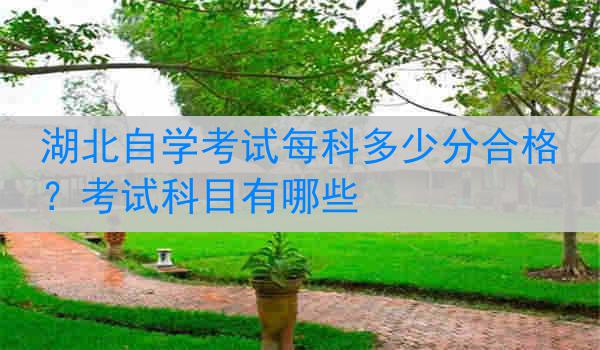 湖北自学考试每科多少分合格？考试科目有哪些