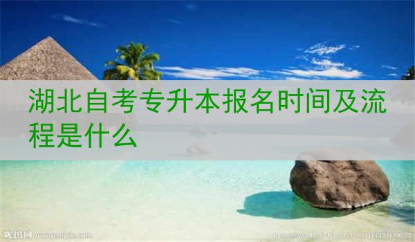 湖北自考专升本报名时间及流程是什么