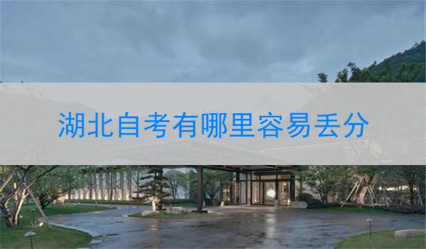 湖北自考有哪里容易丢分