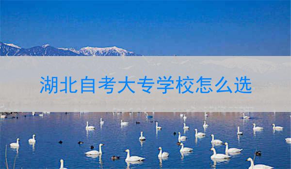 湖北自考大专学校怎么选