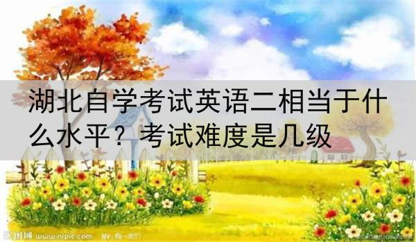 湖北自学考试英语二相当于什么水平？考试难度是几级
