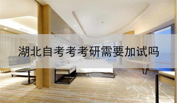 湖北自考考考研需要加试吗