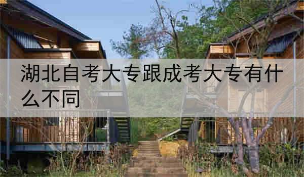 湖北自考大专跟成考大专有什么不同