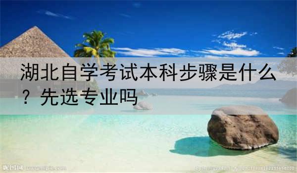 湖北自学考试本科步骤是什么？先选专业吗
