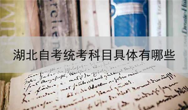 湖北自考统考科目具体有哪些