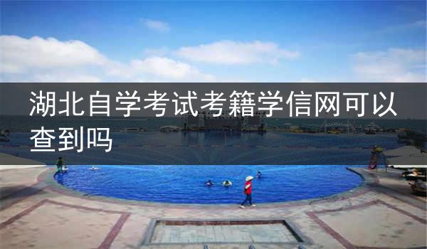 湖北自学考试考籍学信网可以查到吗