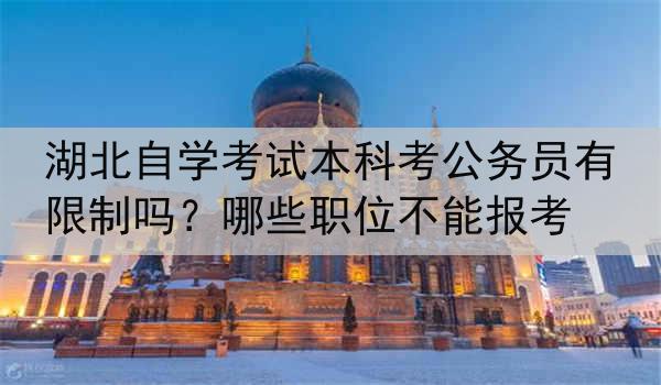 湖北自学考试本科考公务员有限制吗？哪些职位不能报考
