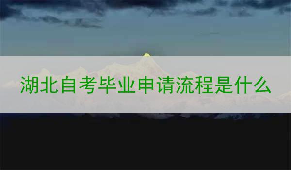 湖北自考毕业申请流程是什么