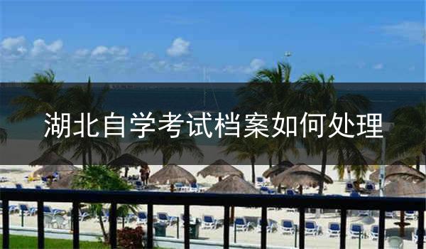 湖北自学考试档案如何处理
