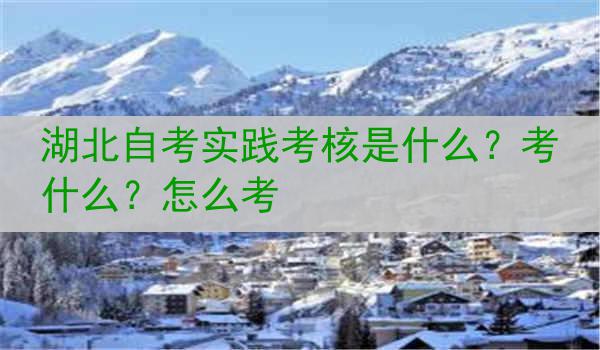 湖北自考实践考核是什么？考什么？怎么考
