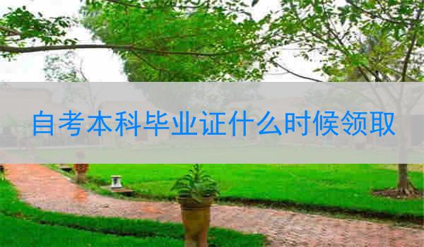 自考本科毕业证什么时候领取