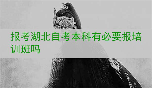 报考湖北自考本科有必要报培训班吗