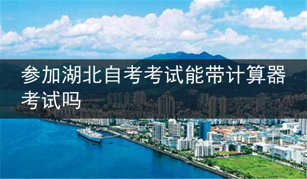 参加湖北自考考试能带计算器考试吗