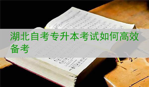 湖北自考专升本考试如何高效备考