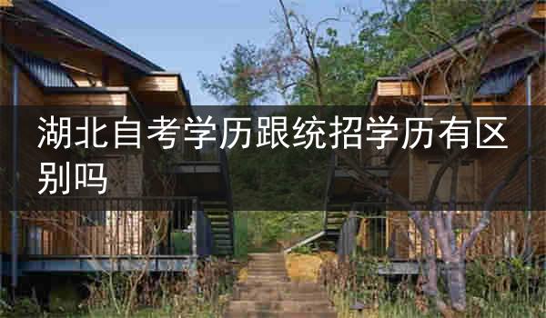 湖北自考学历跟统招学历有区别吗
