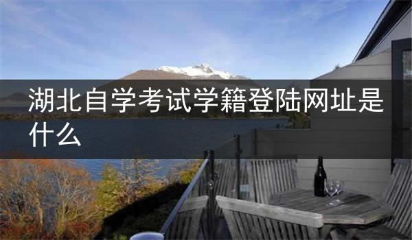 湖北自学考试学籍登陆网址是什么