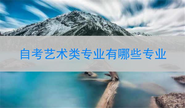 自考艺术类专业有哪些专业