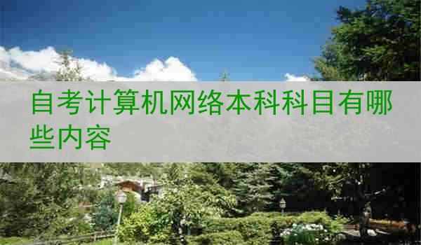 自考计算机网络本科科目有哪些内容