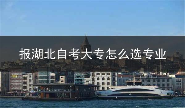 报湖北自考大专怎么选专业