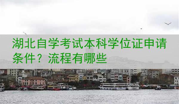 湖北自学考试本科学位证申请条件？流程有哪些