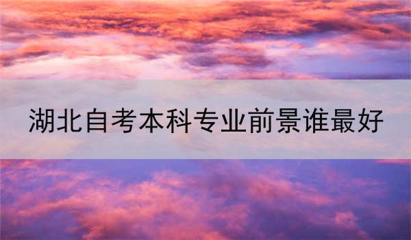 湖北自考本科专业前景谁最好