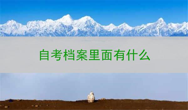自考档案里面有什么
