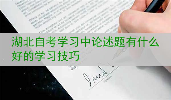 湖北自考学习中论述题有什么好的学习技巧