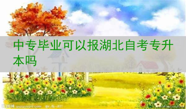 中专毕业可以报湖北自考专升本吗