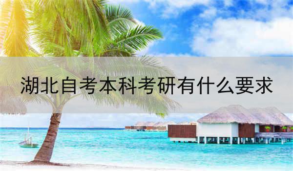 湖北自考本科考研有什么要求