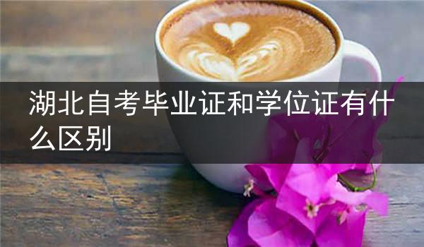 湖北自考毕业证和学位证有什么区别